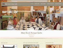 Tablet Screenshot of marykovalantiquequilts.com